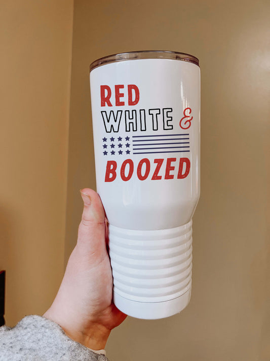 Red White and Boozed Tumbler
