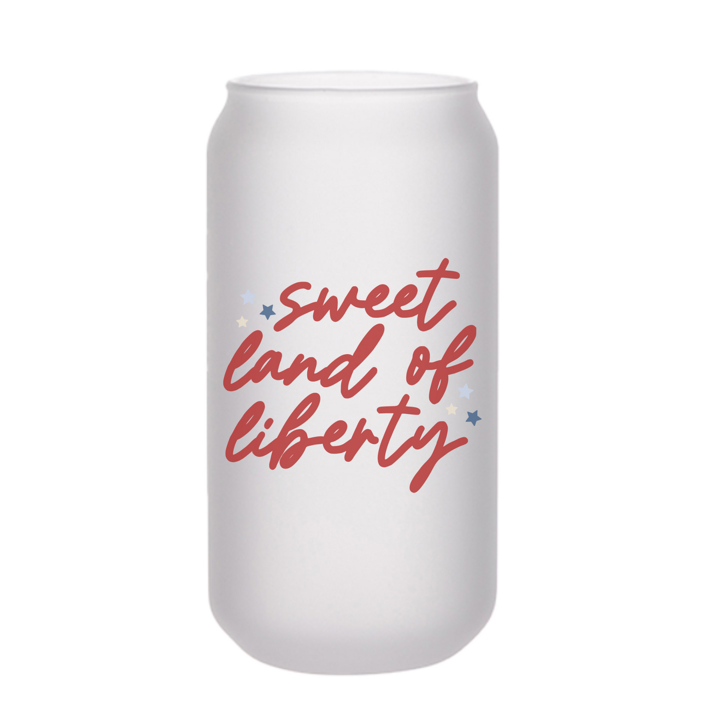 Sweet Land of Liberty Beer Can Glass