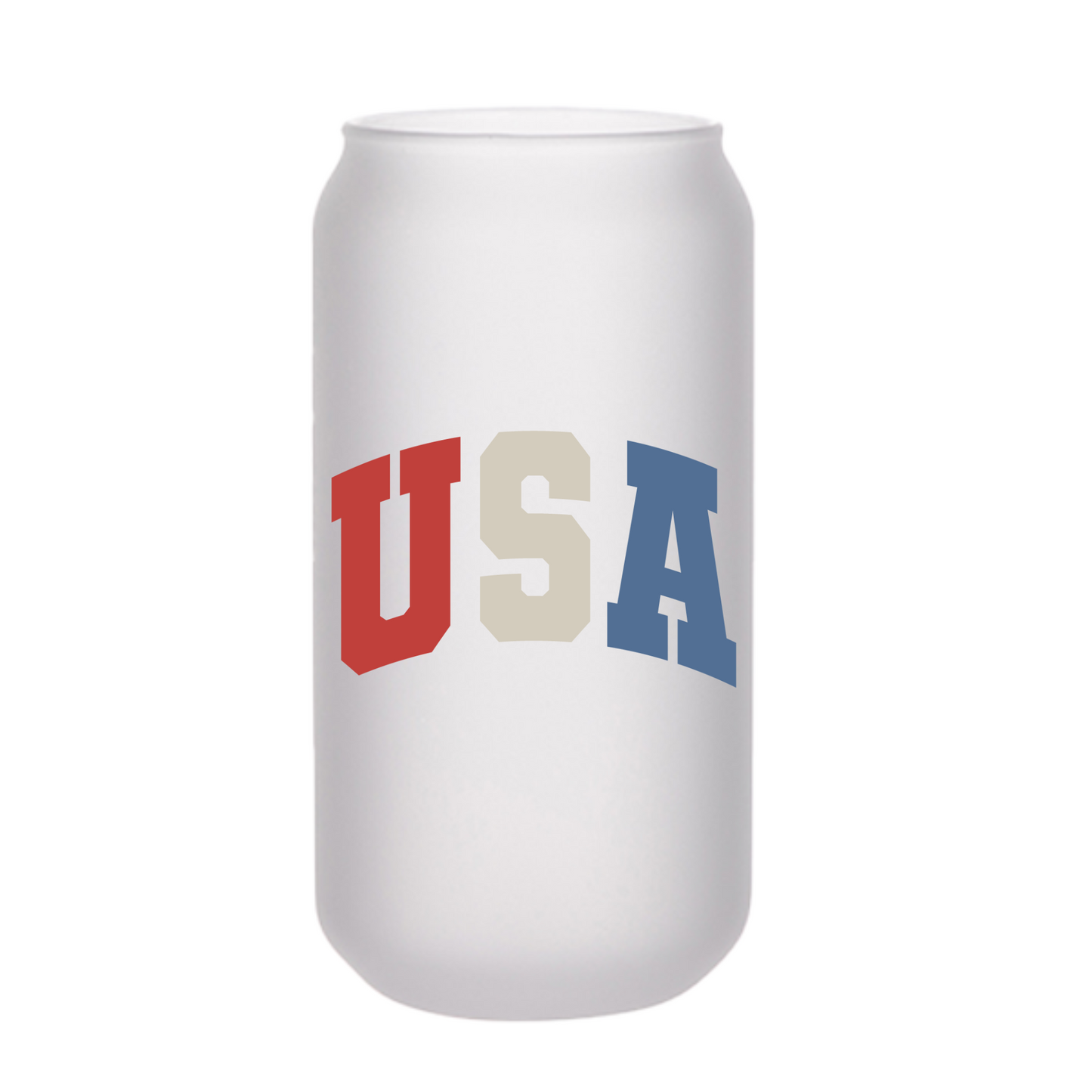 USA Beer Can Glass