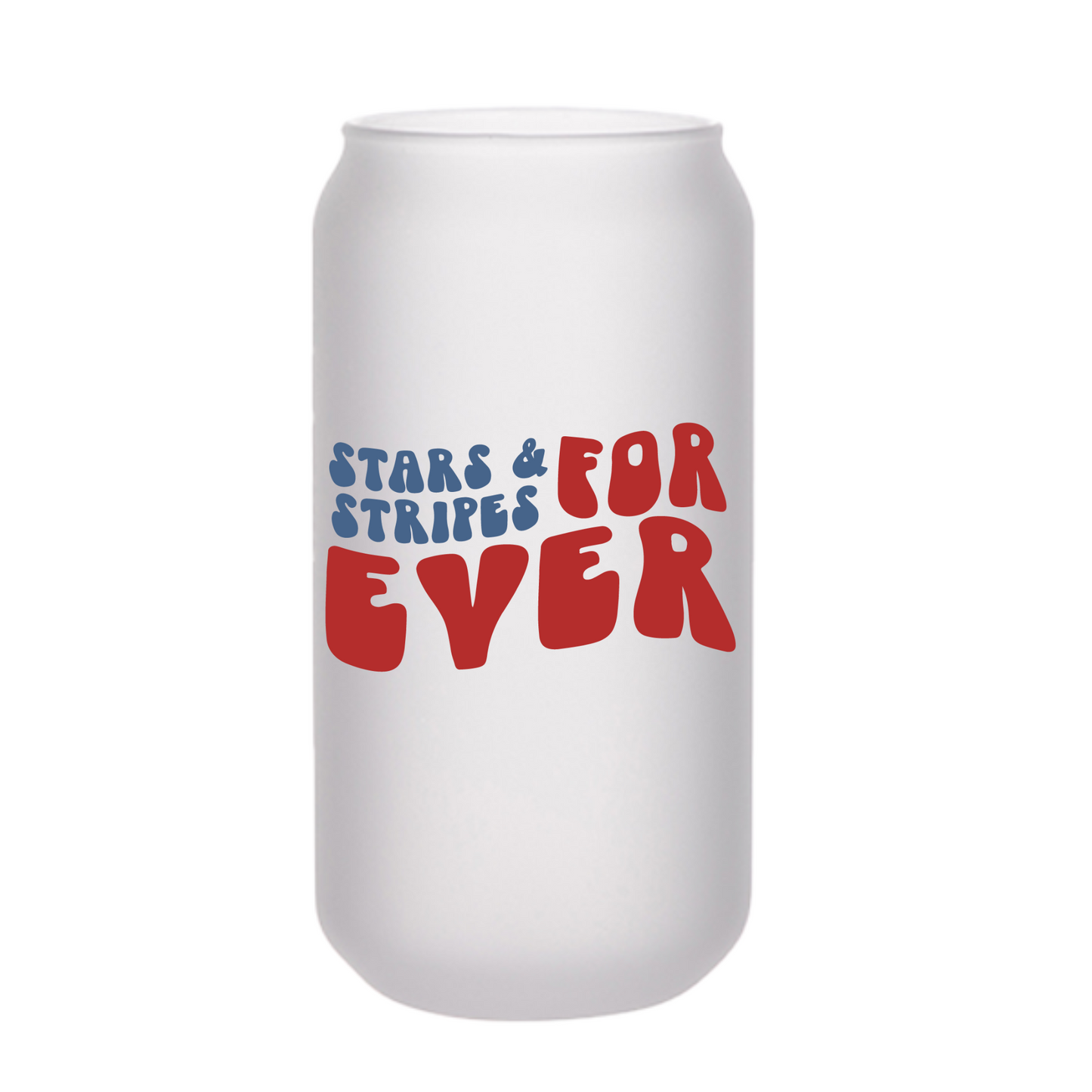 Stars and Stripes Forever Beer Can Glass