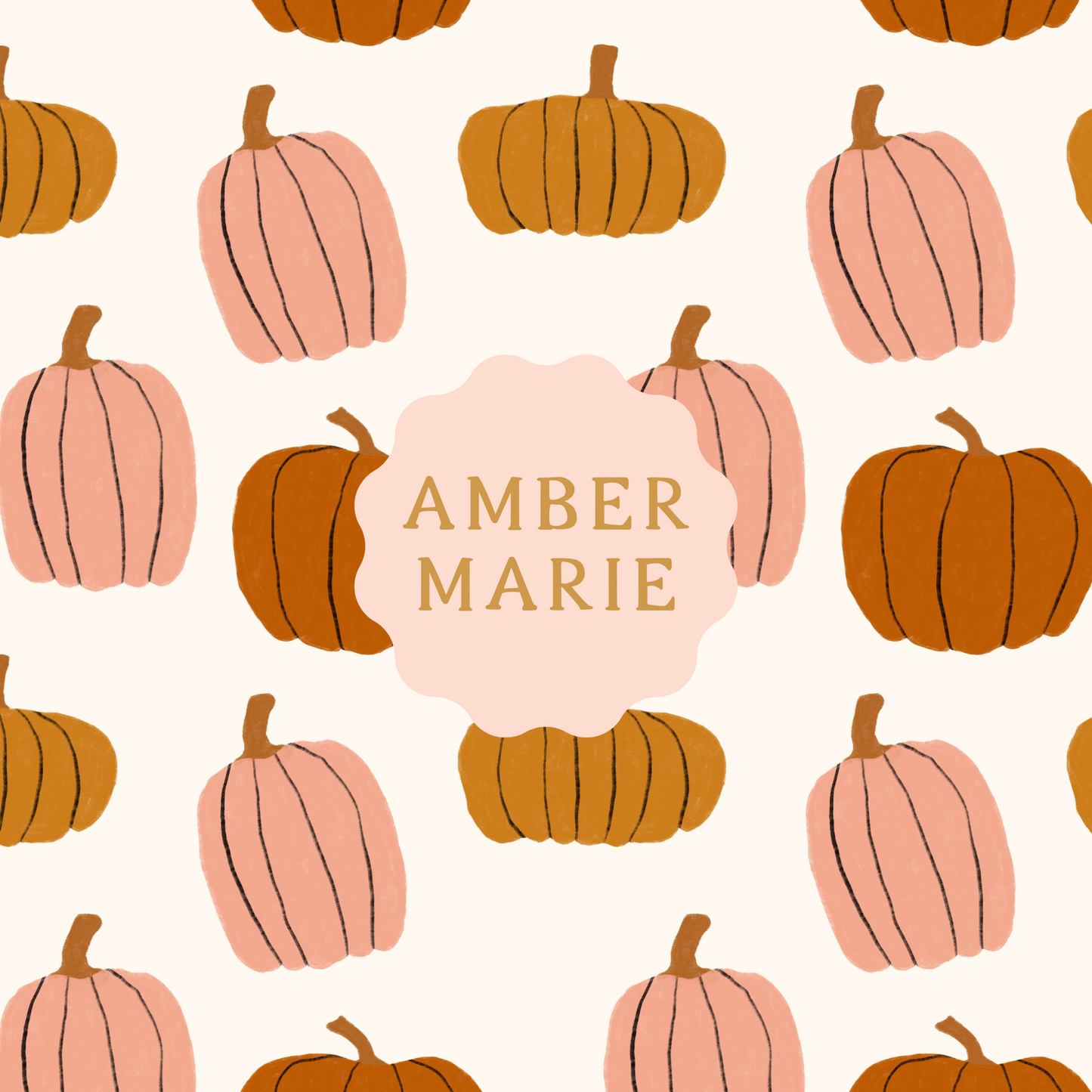 Boho Pumpkin Seamless Pattern