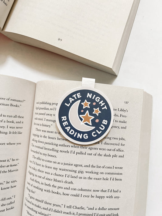 Late Night Reading Club Magnetic Bookmark