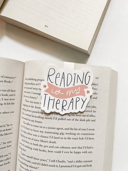 Reading Is My Therapy Magnetic Bookmark