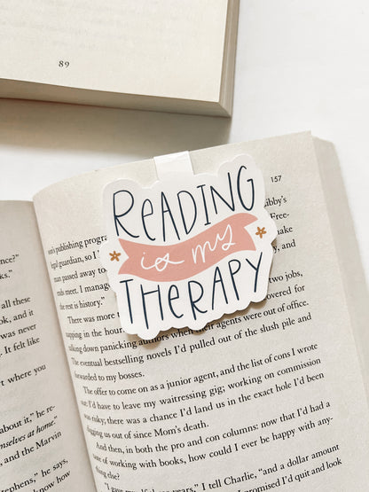 Reading Is My Therapy Magnetic Bookmark