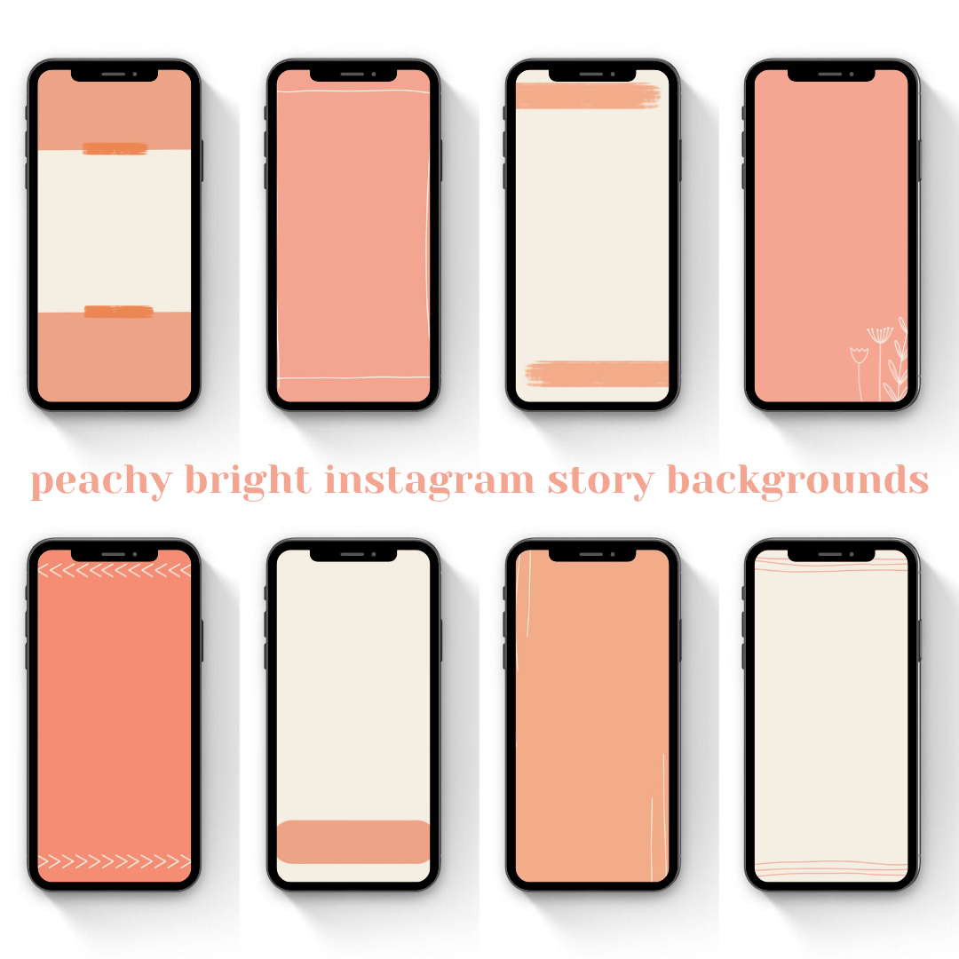 Peachy Bright Instagram Story Templates and Backgrounds
