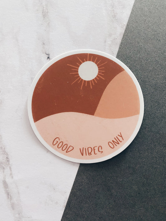 Good Vibes Only Circle Sticker