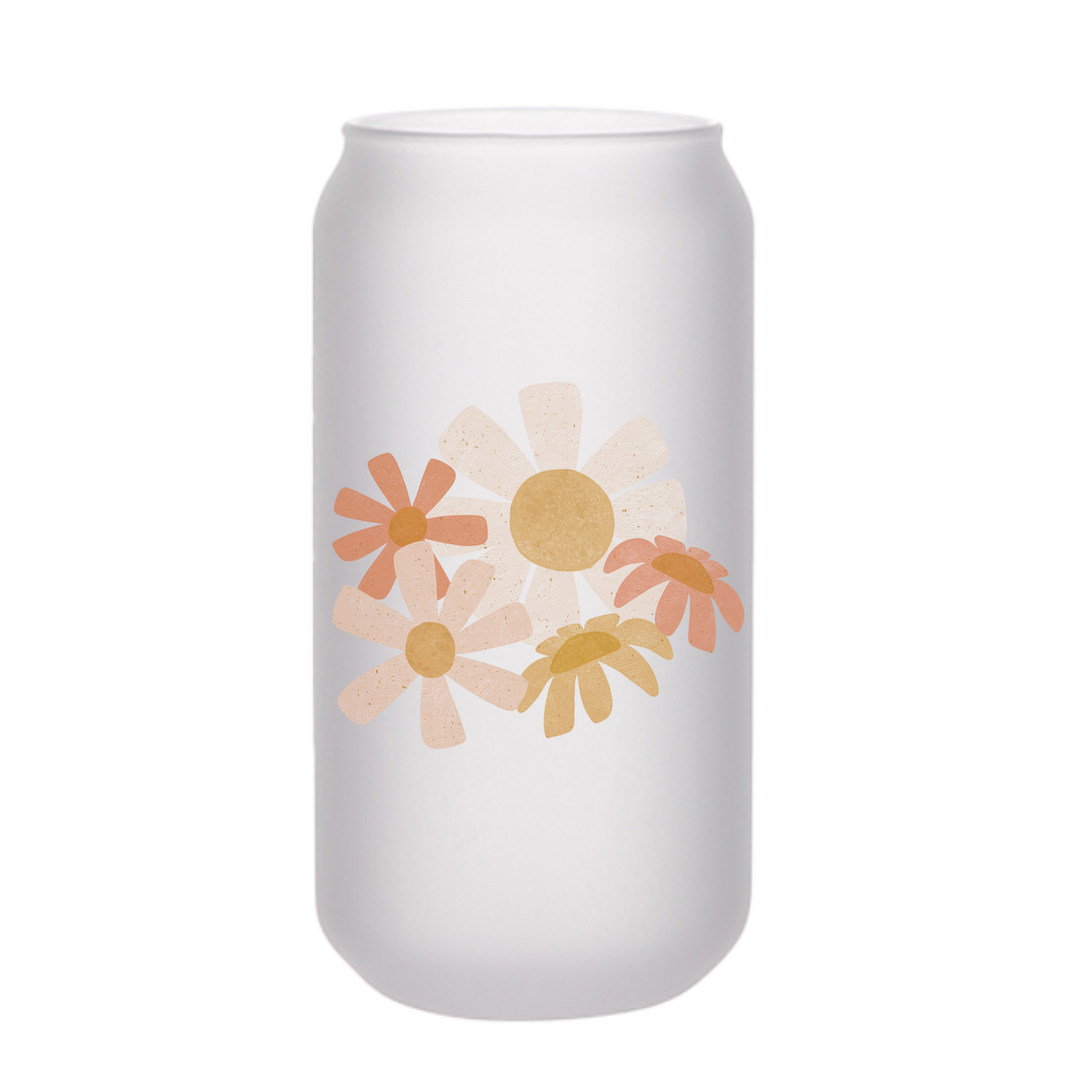 Bunch of Daisies Beer Can Glass