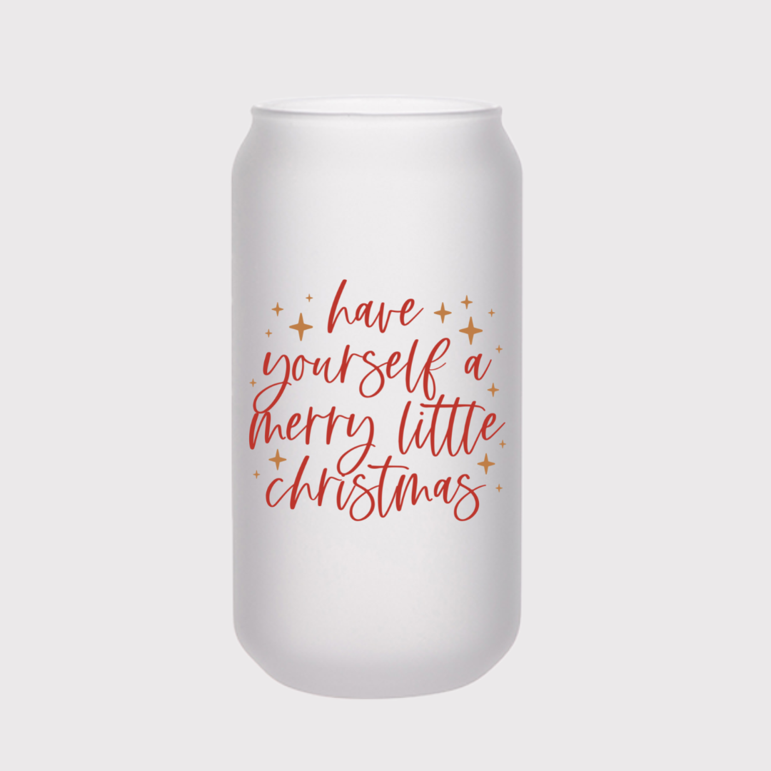 Have yourself a merry little christmas Beer Can Glass