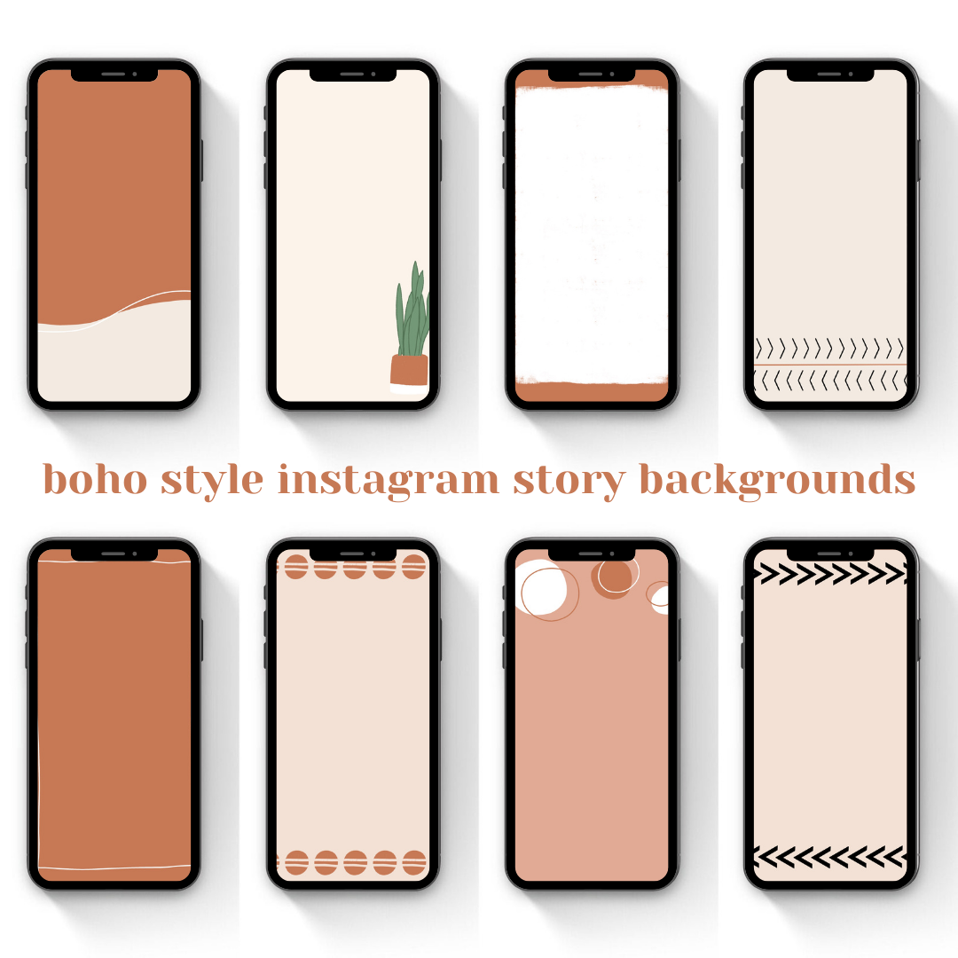 Boho Aesthetic Instagram Story Templates and Backgrounds
