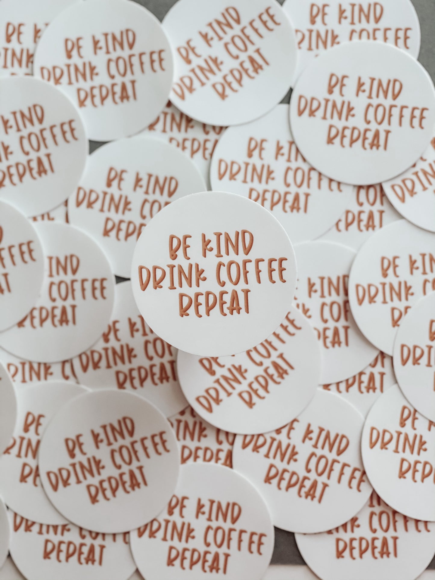 Be Kind Drink Coffee and Repeat Die-Cut Sticker