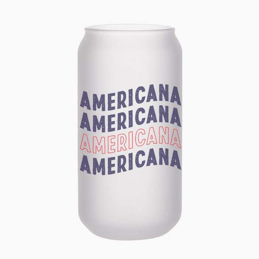 Americana Beer Can Glass