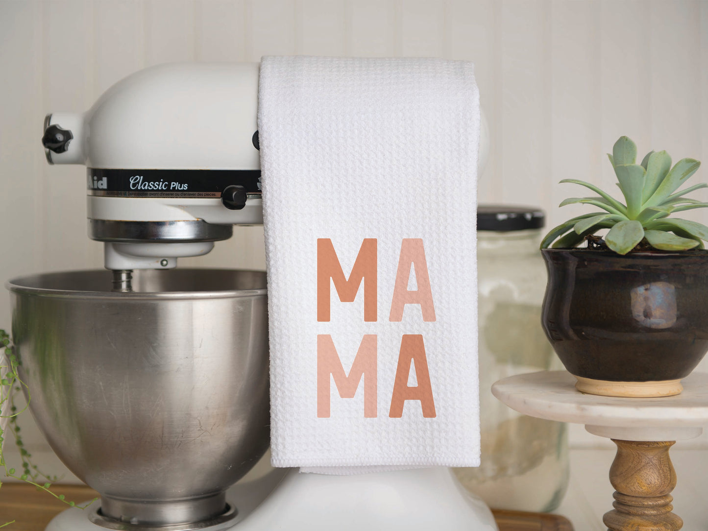 Mama Waffle Weave Kitchen Towel