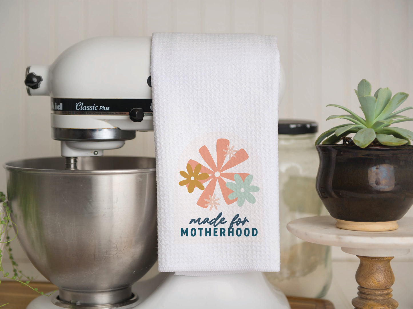 Made for Motherhood Waffle Weave Kitchen Towel