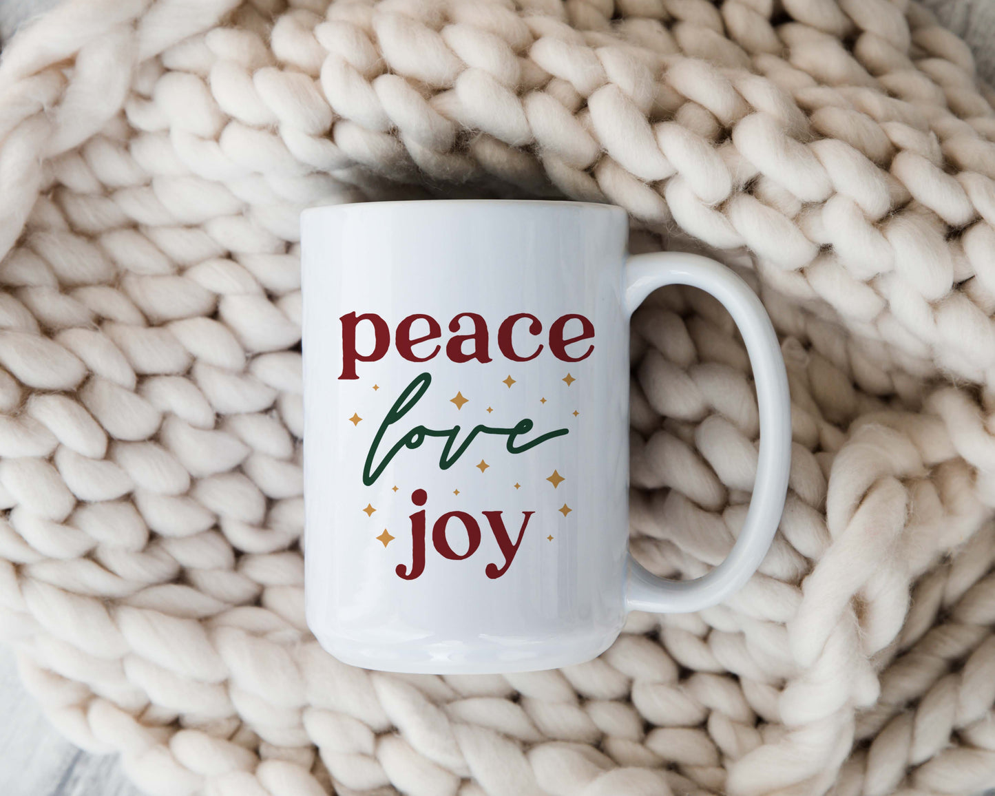 Peace Love Joy Mug