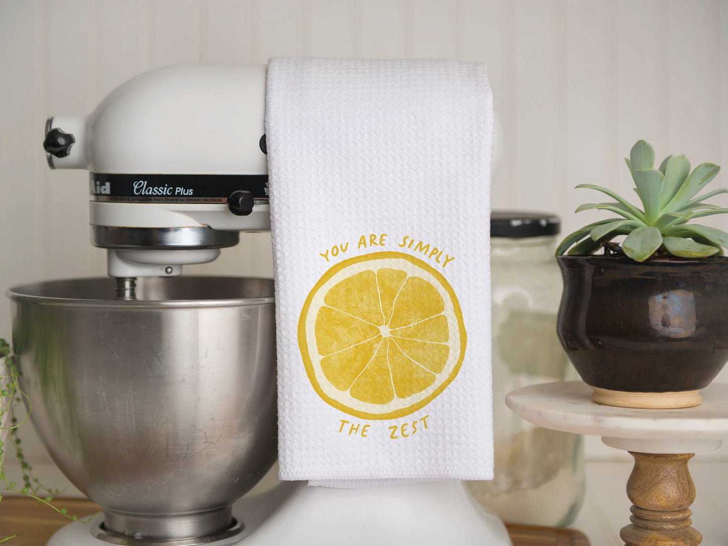 You Are Simply the Zest Waffle Weave Kitchen Towel